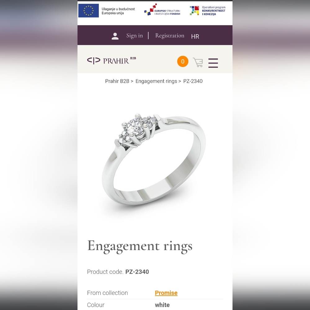 16k white gold ring - Picture 3 of 8